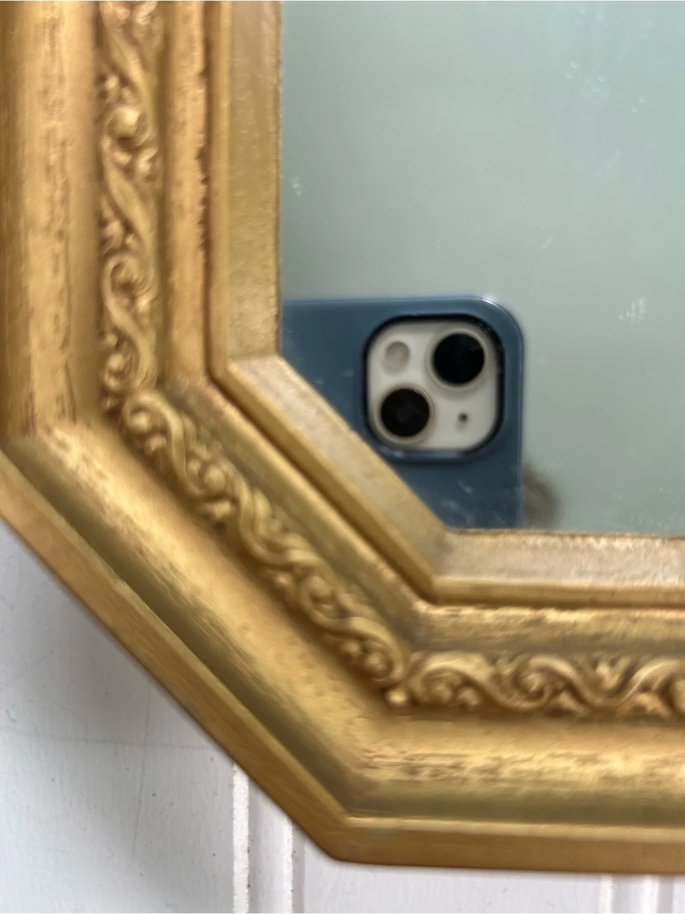 Vintage Mirrors Homco Gold Octagonal-Edge Decorative Gallery Wall Pair 17x5
